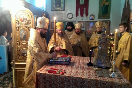 Архиерейское богослужение в Васильевском храме п. Стожковское